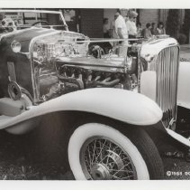 Black and white photo a Duesenberg Model J