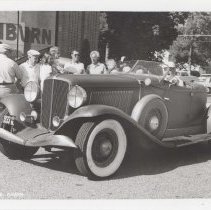 1933 Auburn speedster in front of the museum