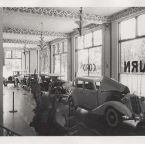 Cars in the Auburn Cord Duesenberg Automobile Museum showroom