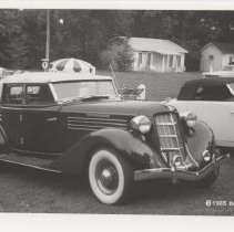 1935 or 1936 Auburn phaeton in a park