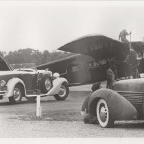 Cord 810-812, 1932 Duesenberg speedster, and a Stinson plane