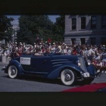 1934 Auburn Cabriolet driving down Main - Street
