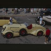 Mormon Meteor Duesenberg in a parking lot