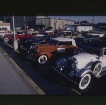 1934 Auburn Phaeton in a parking lot of ACD cars