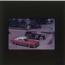 Rolls-Royce with patterned back doors and non-ACD vintage muscle car