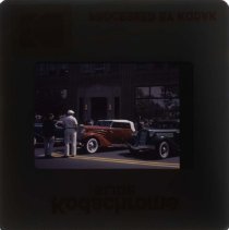 1934 Auburn phaeton and 1935 or 1936 Auburn in front of the museum