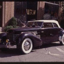 Cord 810-812 Cabriolet in front of the museum