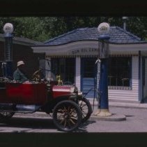 1914 Ford Model T in front of the Sun Oil Company