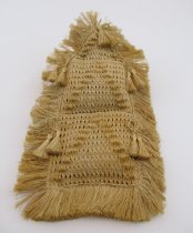 Letter holder woven from whatau flax fibre