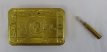 Brass tin with bullet pencil - WWI Christmas gift from Princess Mary