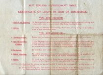 Certificate of Leave in Lieu of Discharge Private John Dempsey