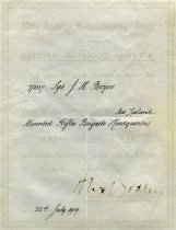 Record of Military Service of 7/1337 Sgt. J H Boyce