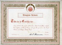 School certificate - honourable sacrifice WWI