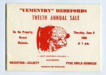 Vementry Herefords, 12th Annual Sale, 9 June 1988
