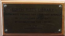 Waimate Hospital plaque - Edith Pitts Library