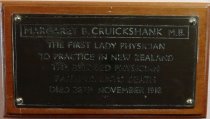 Waimate Hospital plaque - D Margaret Cruickshank