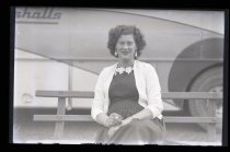 Young woman sitting on a bench