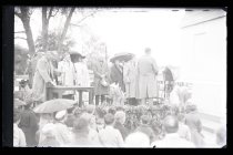 World War II memorial clocktower, Armistice Day 1956