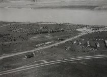 Yachts sailing on lake