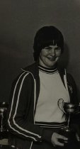 Diane Rogers with Badminton cup
