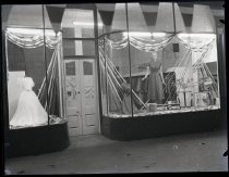 Antoinette gowns displayed in shop window for Coronation