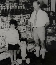 John Stevens and Brent Morrison in pharmacy