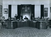 Waimate County Council councillors in Council Chambers, 1971