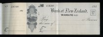 Waimate Bank of New Zealand cheque book 1940s
