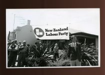 David Lange at the Clock Tower memorial in Queen Street