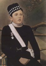 Albert Smith as a child in Military Cadet uniform