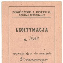 Jadwiga Ziemianska's Certificate for Cross of Merit with swords