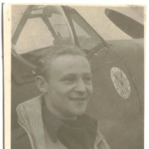 Leszek Bisanz with Spitfire ca. 1945