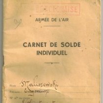 Eugene Maslizewski French Air Force Pay book.