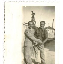 Marian Krawczyk with unknown soldier in Italy.