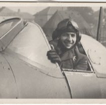 Eugeniusz Maliszewski in plane, 1941