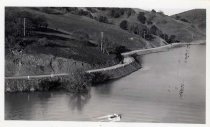 Filling of Almaden Reservoir - Boat and Car Also in Photo