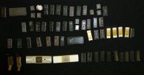 All the chips removed from the Apple 1