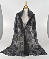 Black lace shawl or mantilla