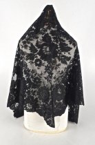 Black lace mantilla