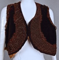 Brown velvet, beaded bolero