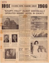 Columbia Hotel Diamond Jubilee feature, 1966