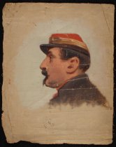 Portrait of man in military cap