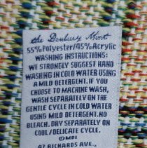 Throw Blanket B2019.01.1505 - maker's label