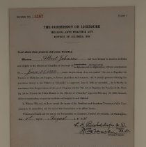 B2022.15.01 Medical licence