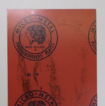 B1995.04.29a Lithograph Plate - Reverse
