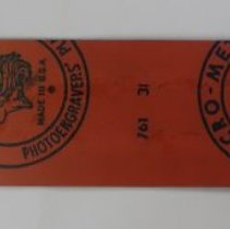 B1995.04.29b Lithograph Plate - Reverse