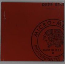 B2020.22.07b Lithograph Plate - Reverse