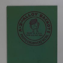 B2020.22.11a Lithographic Plate - Reverse