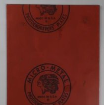 B2020.22.13a Lithographic Plate - Reverse