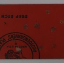 B1995.04.22b Lithographic Plate - Reverse